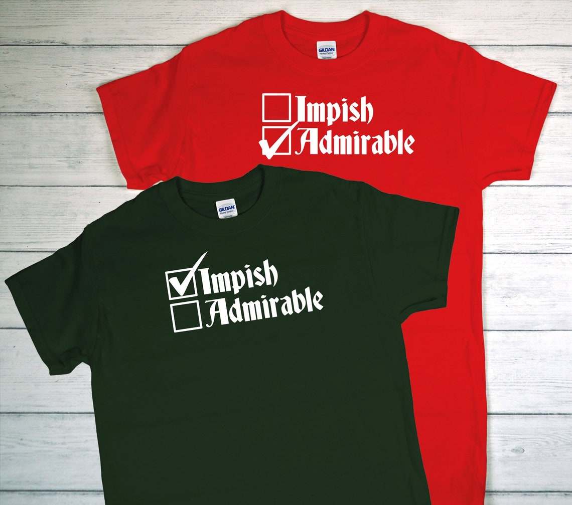 Impish or Admirable the Office Christmas T-shirt Dunder | Etsy