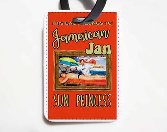 The Office Luggage Tag -Jamaican Jan - Sun Princess - The Office Travel - Funny Luggage Tag, Dunder Mifflin Luggage Tag, Jan Levinson-Gould