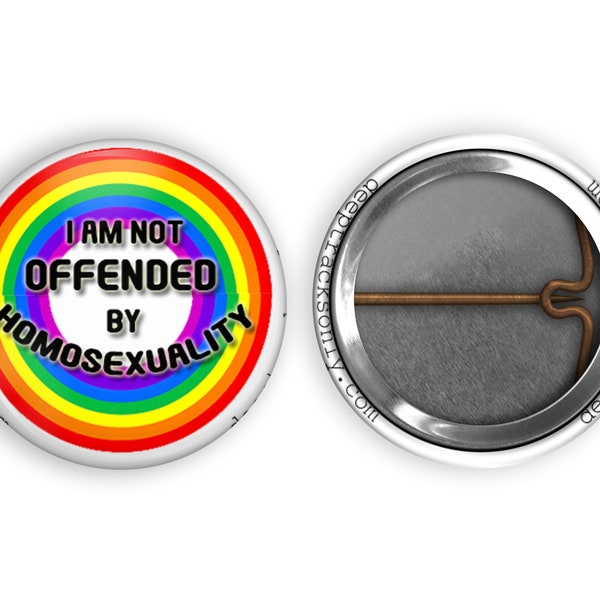 I'm Not Offended by Homosexuality - Creed Bratton - The Office 1-inch Pinback Button - Dunder Mifflin Pin, The Office Gift, Deep Tracks Only