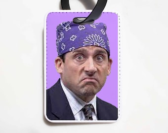 Prison Mike - The Office Luggage Tag - Michael Scott - The Office Gift Idea - Funny Luggage Tag, Dunder Mifflin Luggage Tag