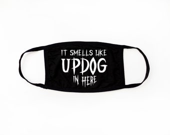 It Smells Like Updog in Here - What's Updog? - Face Mask Covering 100% Cotton - The Office Face Mask - Jim Halpert, Dunder Mifflin