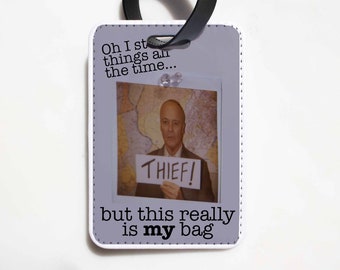 The Office Luggage Tag - Creed Bratton Gift Idea, Thief Luggage Tag - The Office Travel - Funny Luggage Tag, Dunder Mifflin Luggage Tag