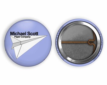 Michael Scott Paper Company, The Office Birthday Gift, The Office 1-inch Pinback Button, Dunder Mifflin Pin