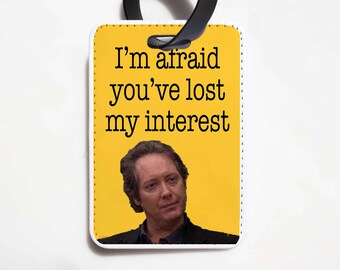 The Office Luggage Tag - Robert California, Lost My Interest - The Office Travel - Funny Luggage Tag, Dunder Mifflin Luggage Tag