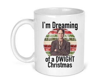 Dwight Christmas Mug - Dunder Mifflin Christmas Gift - Dwight Schrute, The Office Coffee Cup - Ceramic Mug - Sublimation, Dishwasher Safe