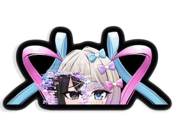 Needy streamer girls Peeker Sticker | Waterproof Vinyl Sticker | Laptop Peekers | Car Sticker | PC Sticker