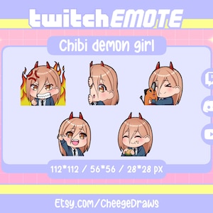 5 Chibi Demon Emote - Twitch | Discord | Youtube Emotes