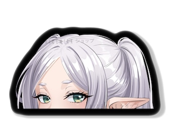 Elf Girl Peeker Sticker | Waterproof Vinyl Sticker | Laptop Peekers | Car Sticker | PC Sticker