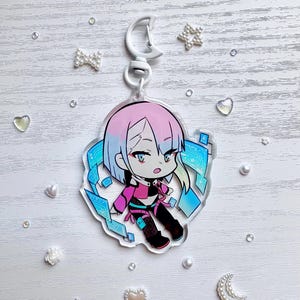 Lucy Keychain | Anime Charm | Anime cyberpunk keychain