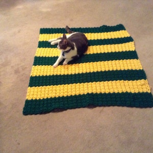 Green and Yellow 36X44&quot; Toddler/Child/Wheelchair Afghan