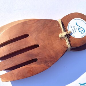 Handmade Resin Wave Salad Servers Blue image 8