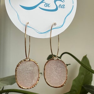 Handmade Resin Wave Earrings Surf Beach Jewellery Silver, rose gold, gold imagem 8