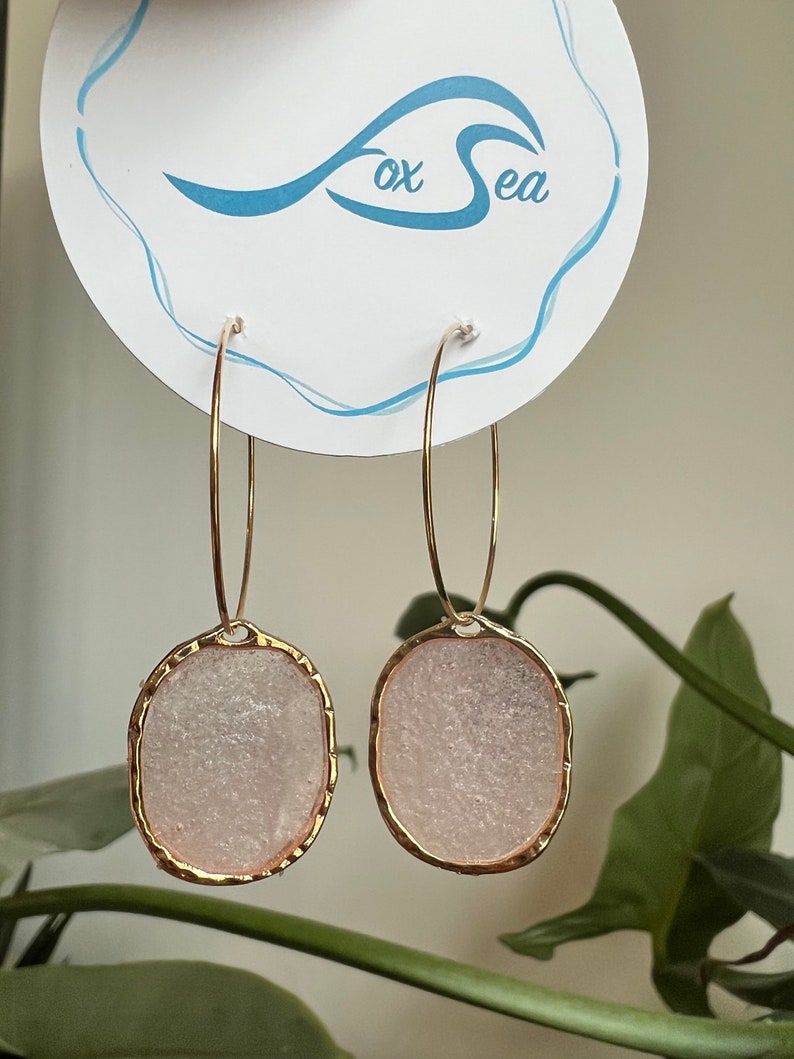 Handmade Resin Wave Earrings Surf Beach Jewellery Silver, rose gold, gold image 8