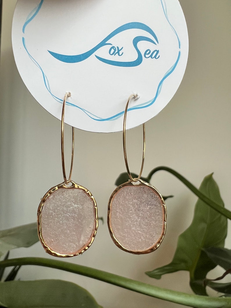 Handmade Resin Wave Earrings Surf Beach Jewellery Silver, rose gold, gold imagem 8