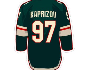 Minnesota Wild Kaprizov #97 Hockey Vinyl Sticker (3"x4")