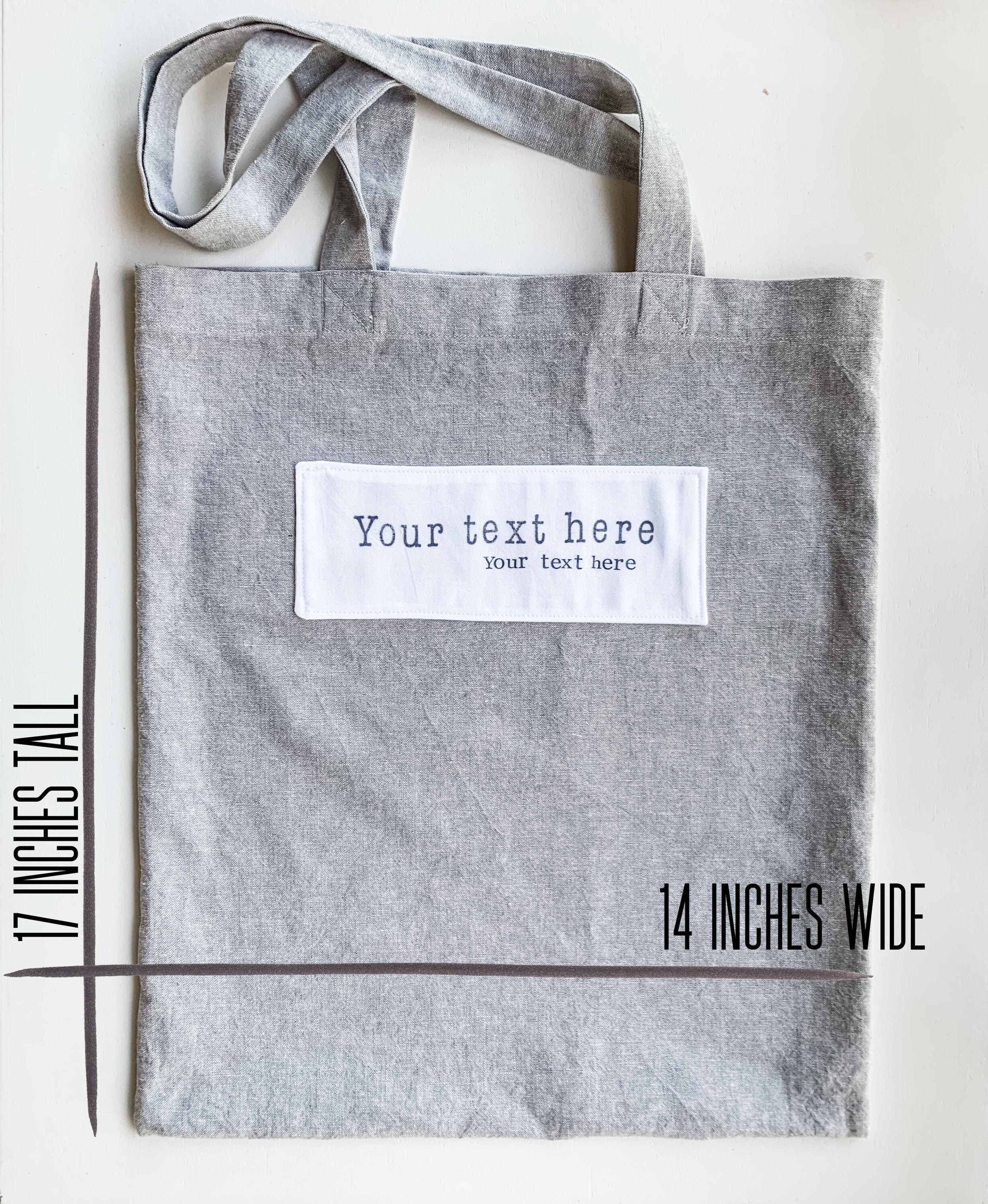 Personalized Linen Tote Bag Custom Tote Linen Reusable Etsy