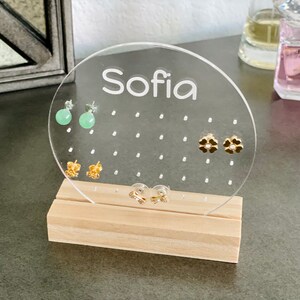 FREE SHIPPING, Earring holder, stud holder, table top earring display, earring storage, earring organizer, studs organized, organize jewelry
