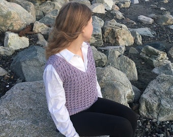 Crochet Pattern- The Waffle Vest, Instant download, advanced beginner crochet pattern