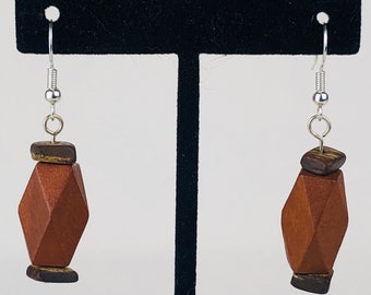Geometric Wooden Earrings