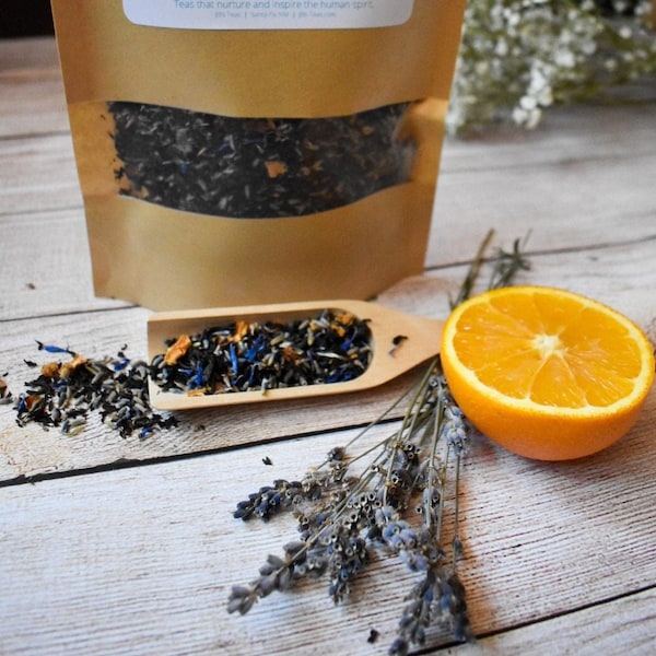 Lavender Grey - Earl grey black tea blend with lavender, vanilla, and orange