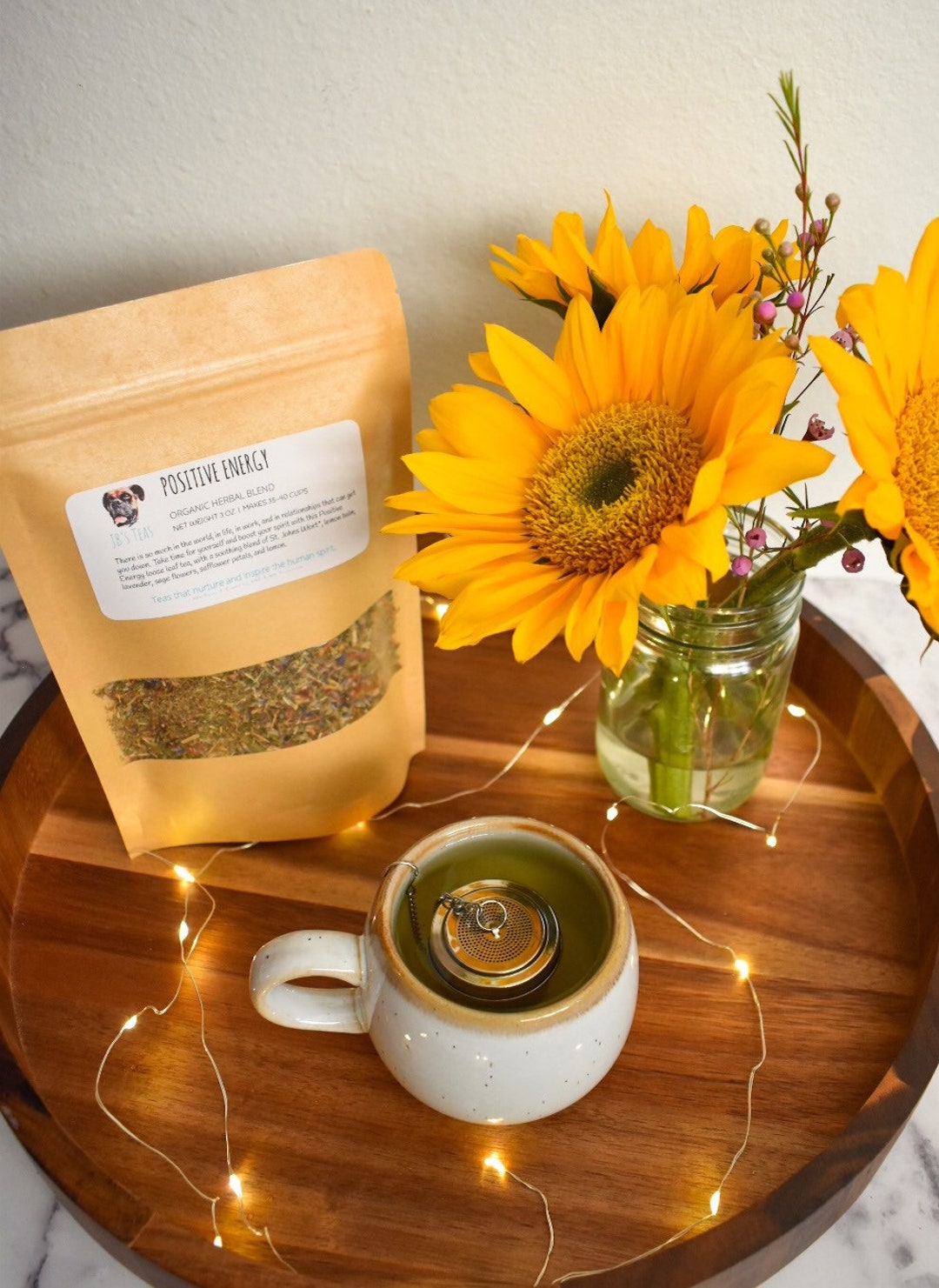 Positive Energy Mood Boosting Tea With St. Johns Wort, Lemon Balm,  Lavender, Sage, Safflower, and Lemon. - Etsy