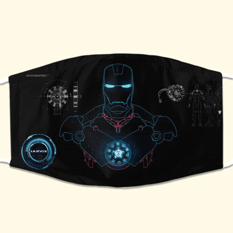 Iron Man face mask with filter. Avengers Mask for adults and Etsy