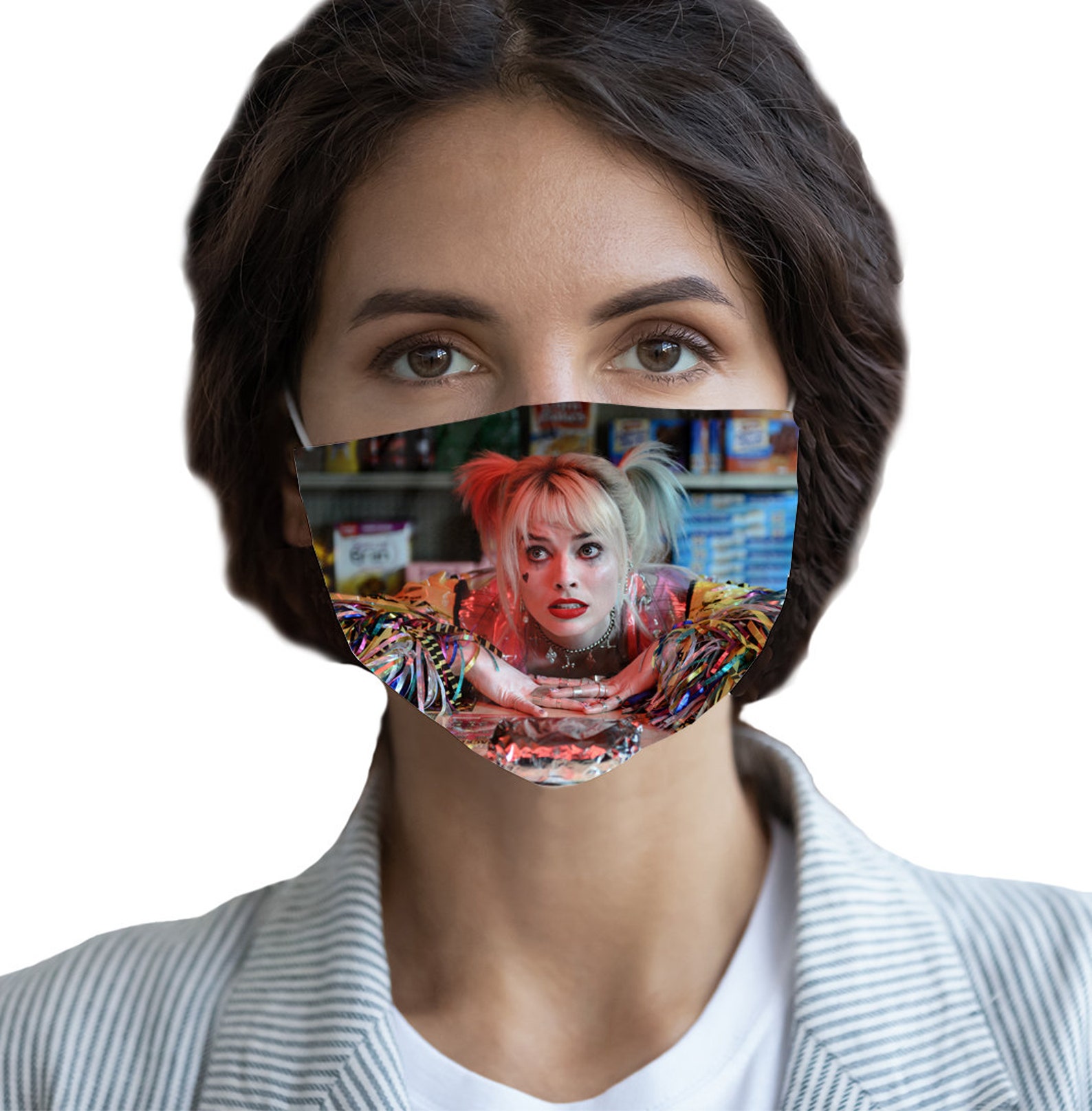 Harley Quinn face mask with filter. Harley Quinn Mask for Etsy