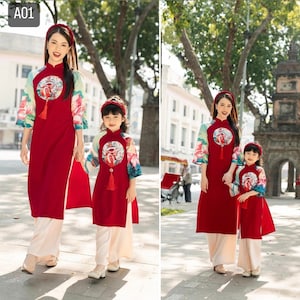 Pre-made Vietnamese Modernized Ao Dai For Women, Ao Dai For Women, Ao Dai For Girls, Vietnamese Dress For Women, Ao Dai Dress For Women