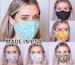 Face Mask - Washable, Solid Colors, Filter Pocket, Made in USA, 100% Cotton, Reusable, Breathable, Triple layers, Black, Adult, Kids 