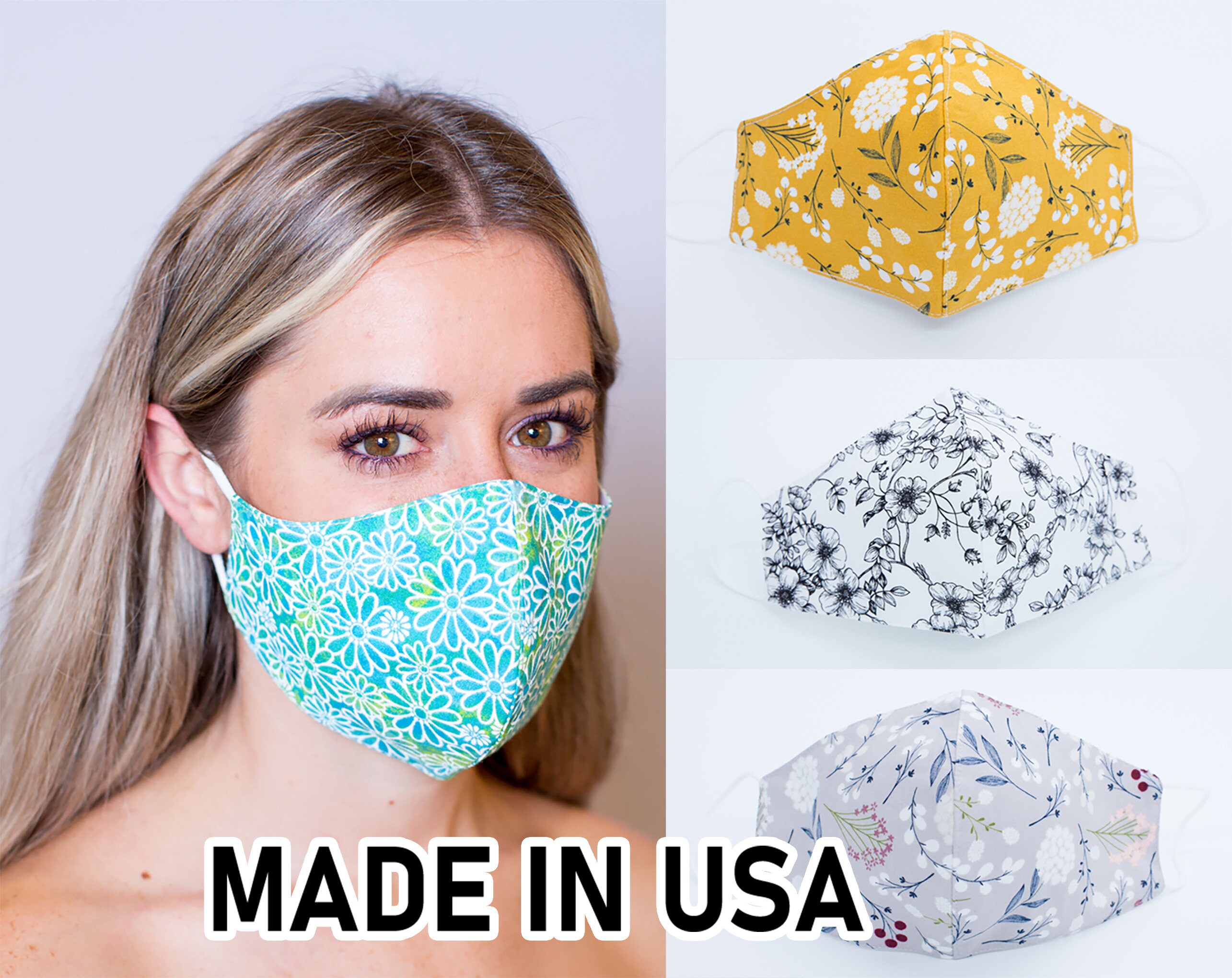 Face Mask Filter Pocket Washable Made in USA Unisex Etsy
