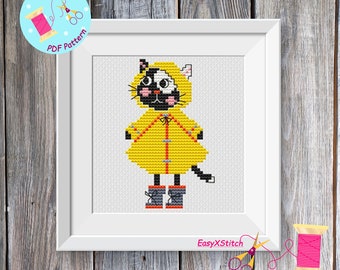 Cat cross stitch pattern Kitten xstitch