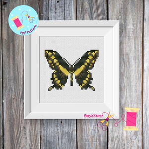 Butterfly Cross Stitch Moth cross stitch pattern Insect cross stitch Instant download PDF Floral Butterfly Cross Stitch Pattern