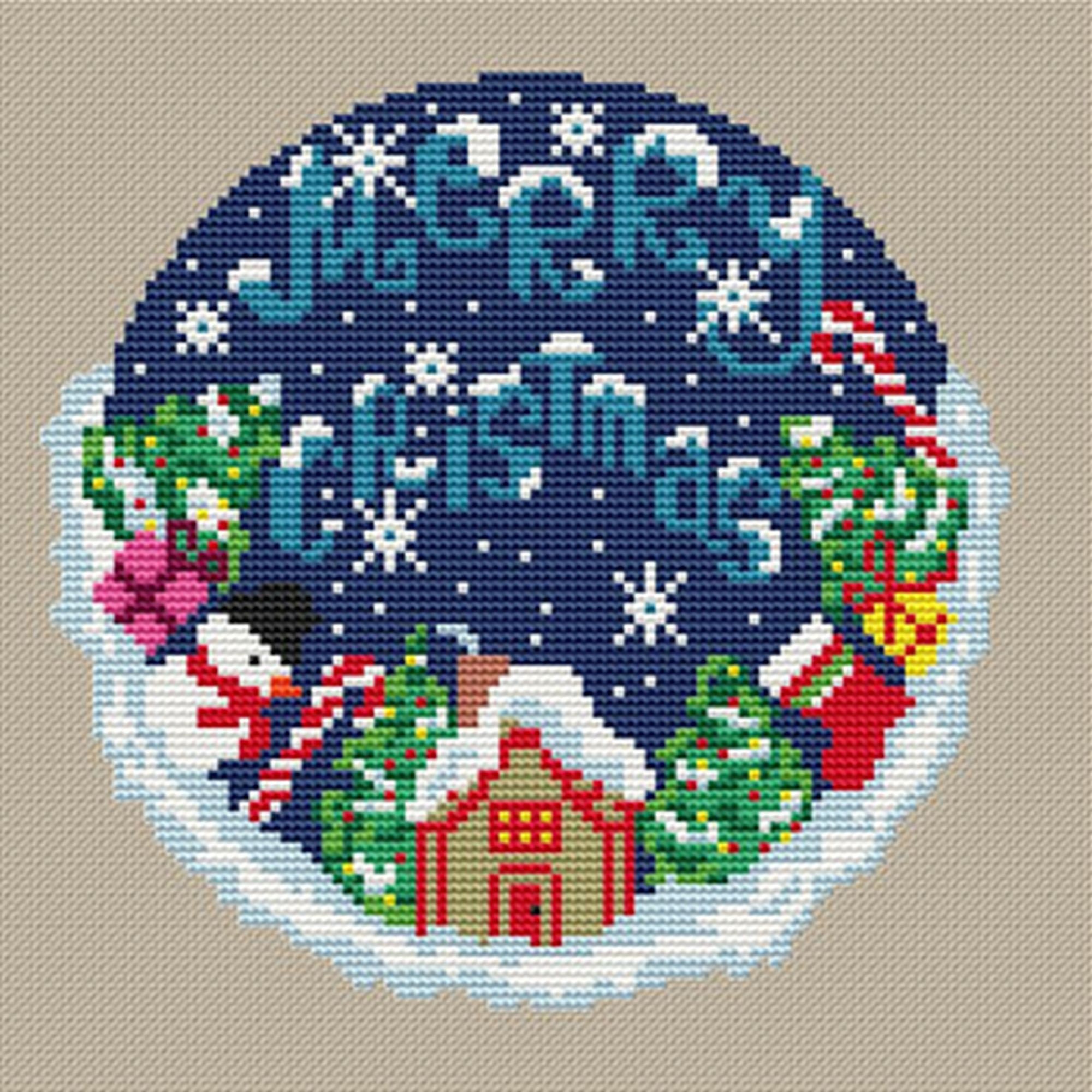 Snowman cross stitch pattern merry christmas cross stitch Etsy Christmas snowman cross stitch pattern pdf instant download