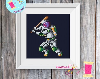 Astronaut  cross stitch pattern Space cross stitch pattern Planets cross stitch