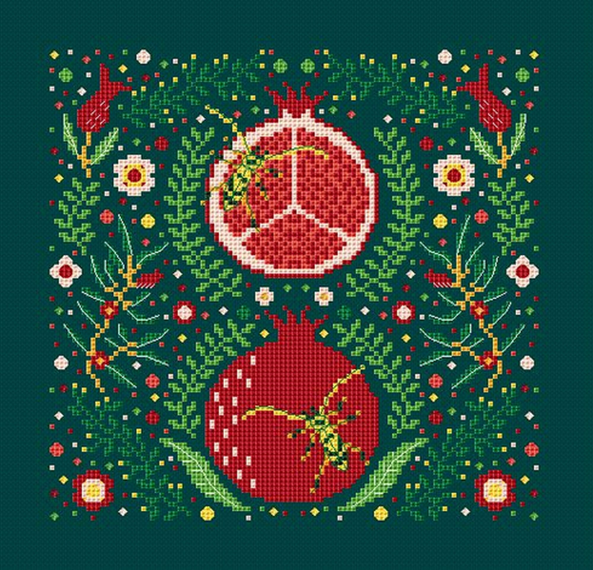 scandinavian-cross-stitch-pattern-pdf-folk-flower-embroidery-etsy
