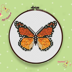 Butterfly cross stitch pattern PDF, Instant download PDF