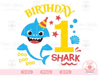 Download Birthday Shark Svg Etsy SVG, PNG, EPS, DXF File