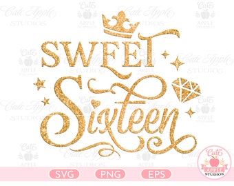 Download Sweet 16 Svg Etsy