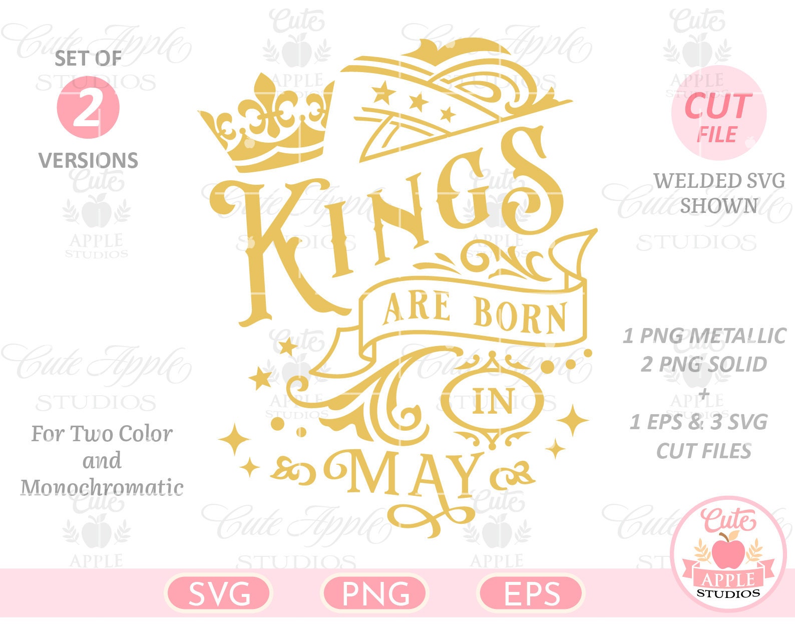 Kings Are Born in May Svg May Husband Svg May Birthday Svg ...