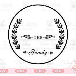 Download Round Family Name Svg Round Family Established Sign Last ...