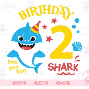 Download 1st Birthday Shark Svg Shark Doo Doo Svg Shark Birthday Svg Etsy