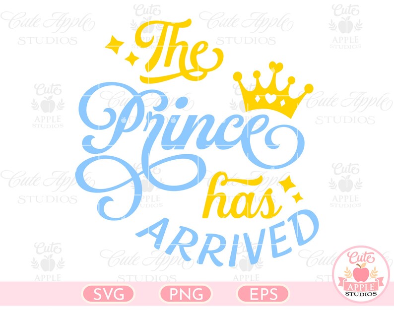 The Prince Has Arrived Svg Prince Arrived Svg Baby Boy Svg | Etsy