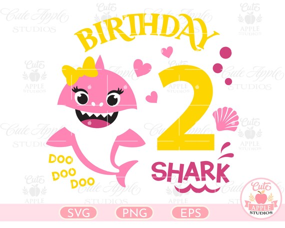 Download 2nd Birthday Shark Svg Files Cricut
