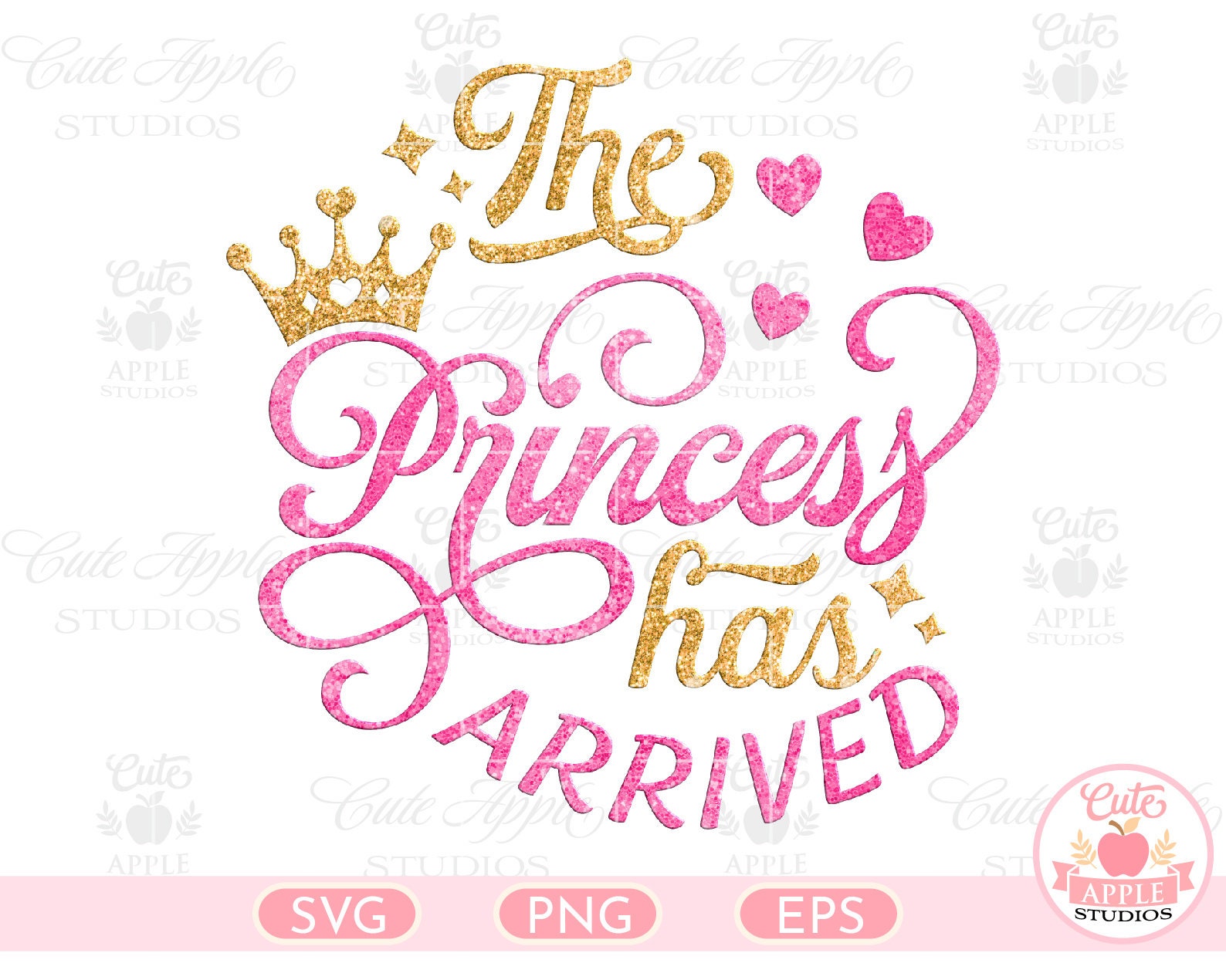 The Princess Has Arrived Svg Princess Arrived Svg Baby Girl Etsy