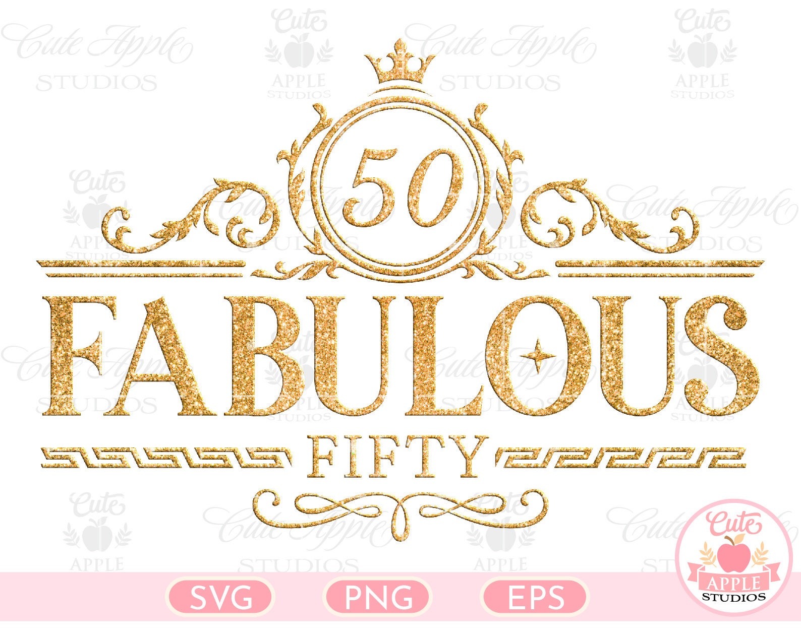 50 and Fabulous Svg 50th Birthday Svg Fifty And Fabulous | Etsy