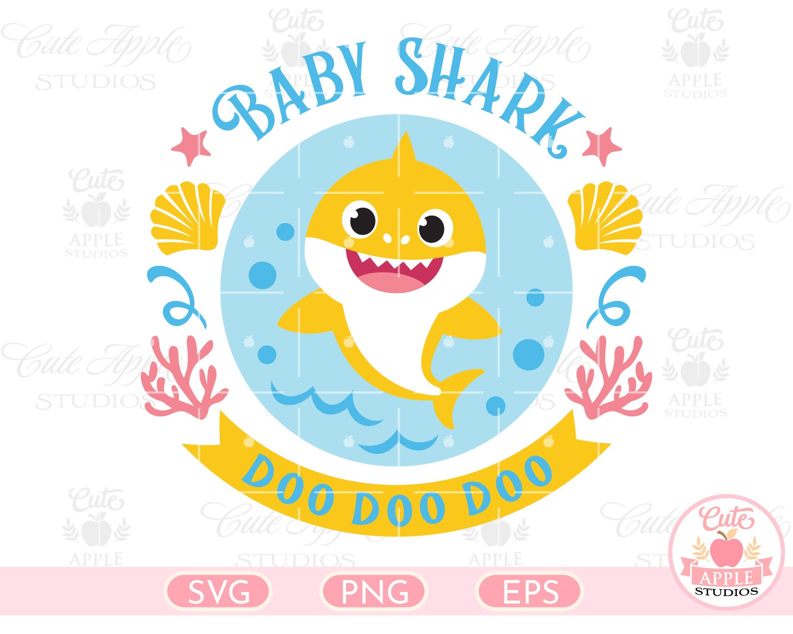 Download Baby Shark Svg Shark Doo Doo Svg Shark Svg Cute Shark | Etsy