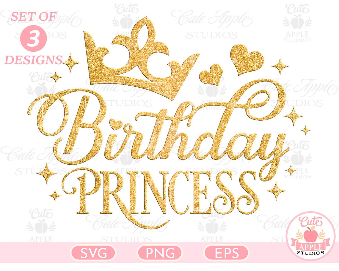 Birthday Princess Svg Birthday Queen Svg Crown Tiara Shirt | Etsy