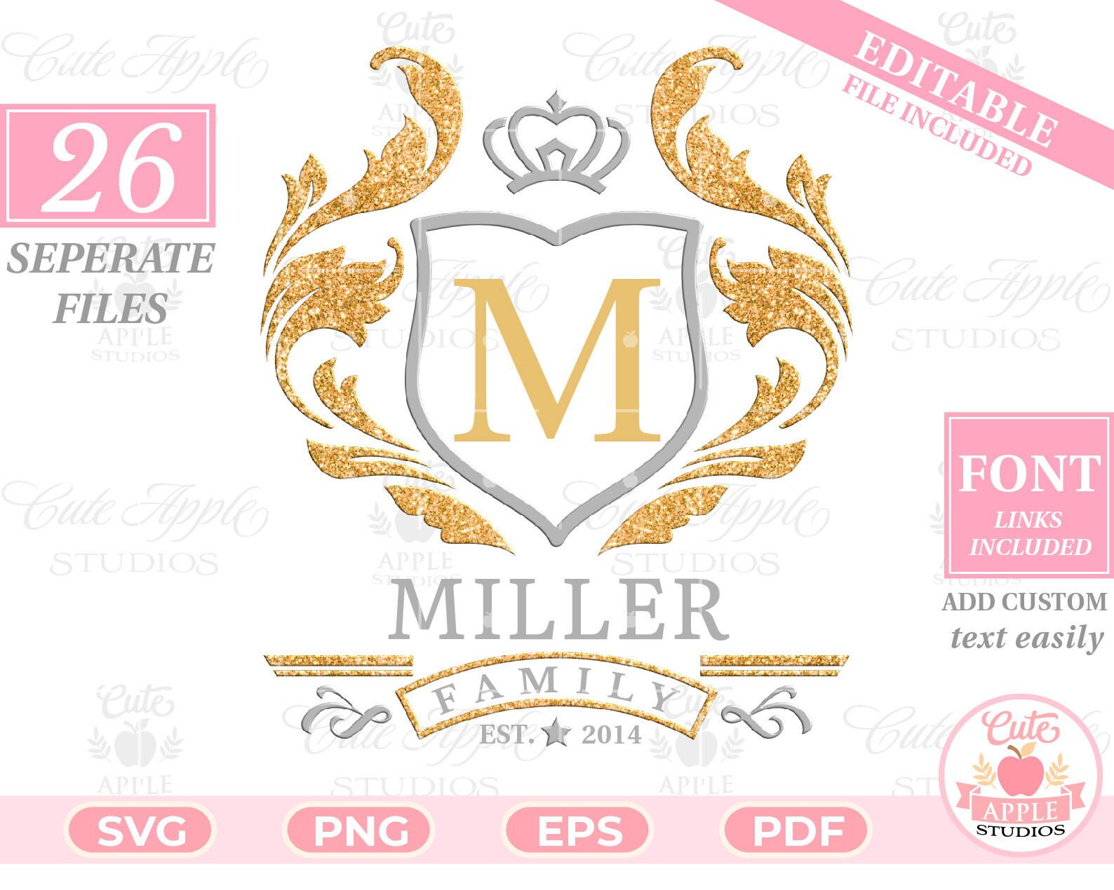 Download Monogram Svg Family Name Svg Last Name Svg Family Monogram ...