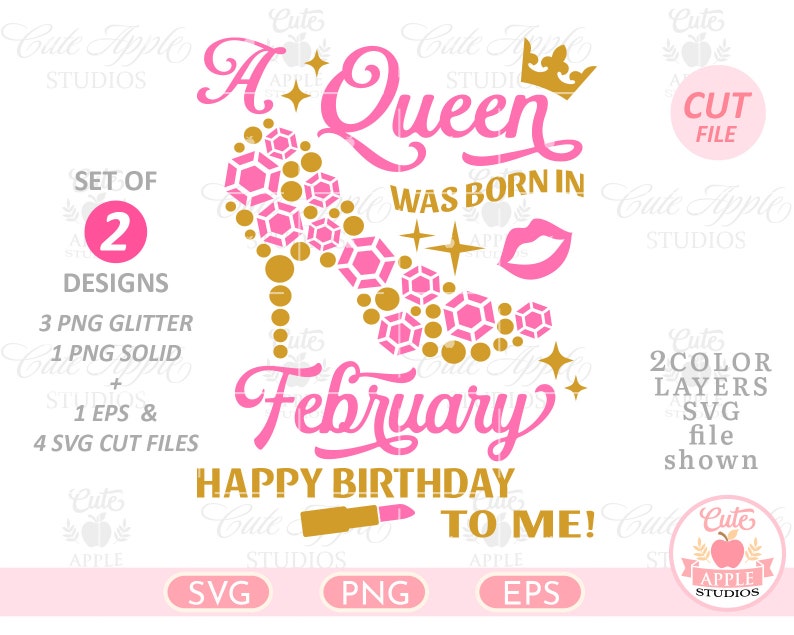 Download A Queen Was Born In February Happy Birthday To Me Svg High Heels Svg Queen Svg Mug Png Shirt Birthday Girl Svg Queens Birthday Svg Clip Art Art Collectibles