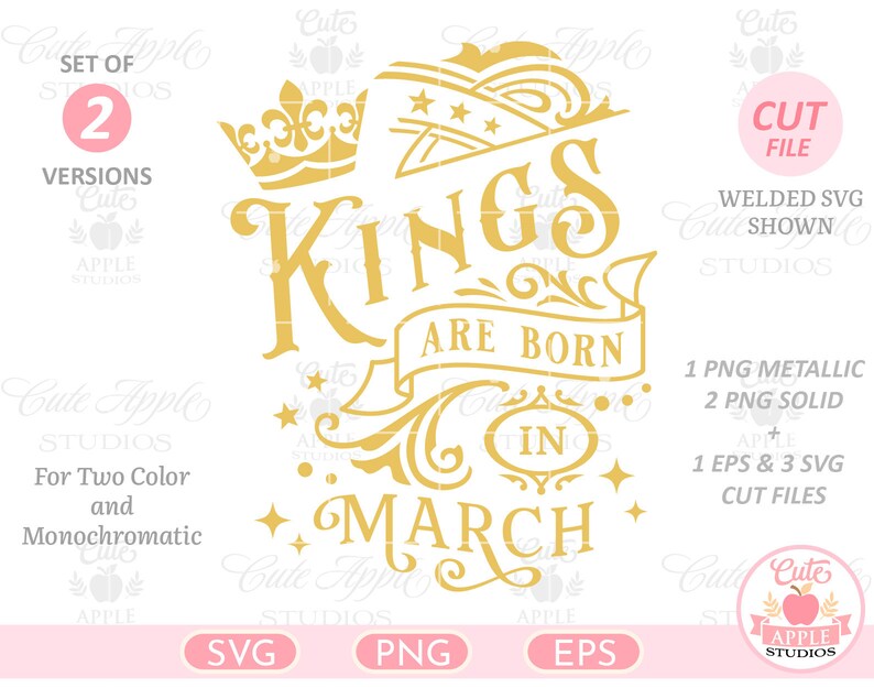 Download March Birthday Svg Men Born In March Svg Mens Birthday Shirt Svg Kings Birthday Svg Kings Are Born In March Svg March Husband Svg Clip Art Art Collectibles